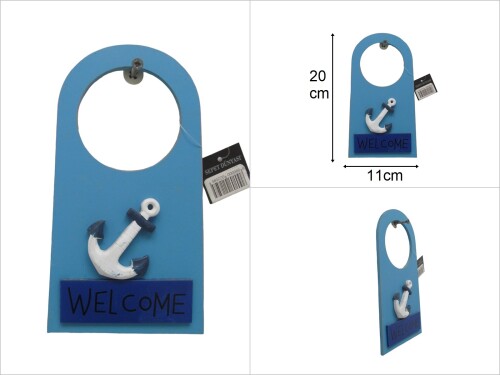 sd12817 dekoratif ahşap WELCOME - 