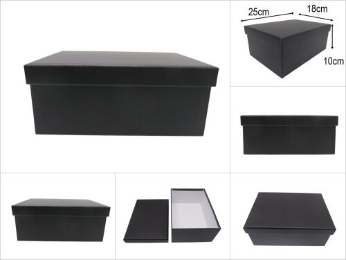 sd17089 dikdörtgen no4 siyah karton hediye&saklama kutusu - 