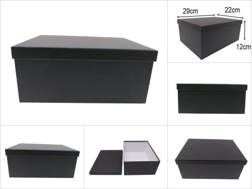 sd17091dikdörtgen no6 siyah karton hediye&saklama kutusu - 