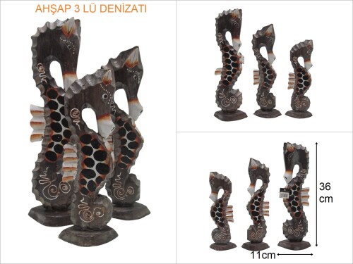 sd18880 otantik üçlü ahşap denizatı - 