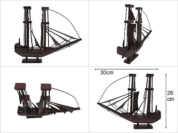 sd18884 ahşap yelkenli gemi maketi - 1