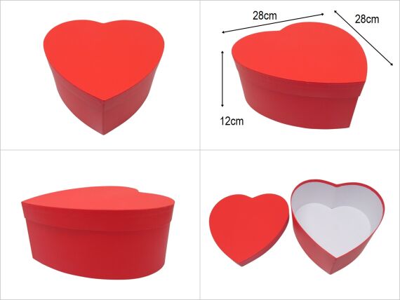 sd19253 kırmızı kalp no8 hediye saklama kutusu - 1