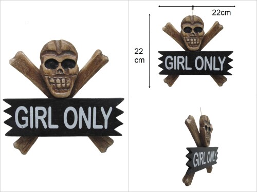 sd19954 ahşap kuru kafa ONLY GİRL - 