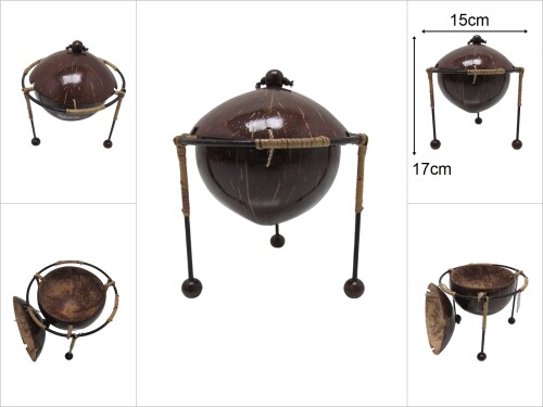 sd19969 dekoratif kapaklı coconat kase - 