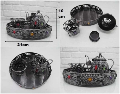 sd20431 dekoratif otantik metal mumluk - 