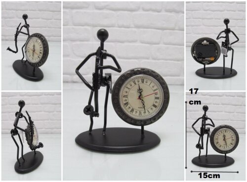 sd20990 dekoratif metal müzisyen saat viyolonsel - 