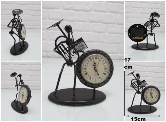 sd20991 dekoratif metal müzisyen saat tuba - 1