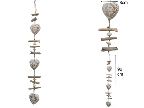 sd21745 ahşap kalp sarkıt obje - 