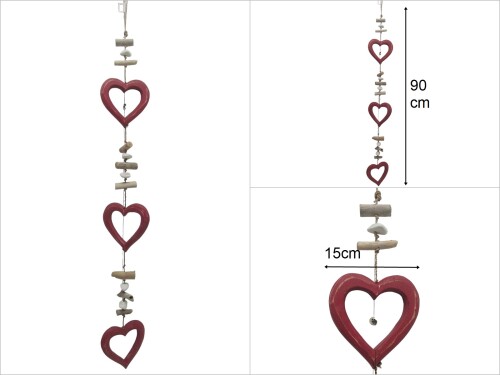 sd21746 ahşap kalp sarkıt obje - 