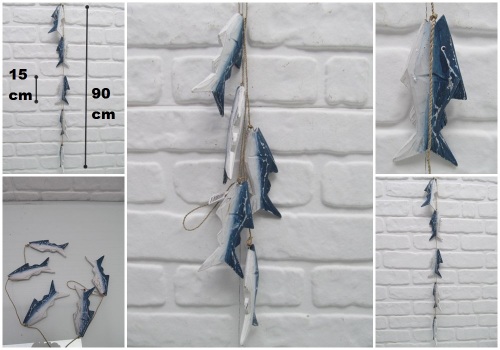 sd21757 marin ahşap sarkıt balık - 