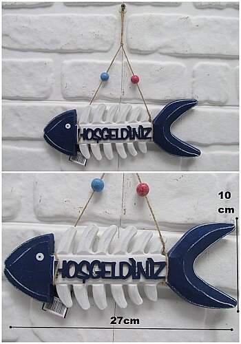 sd21858 ahşap kılçık balık HOŞGELDİNİZ - 