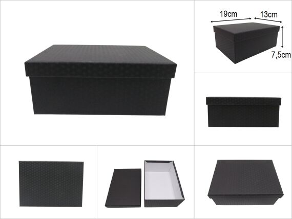 sd26221 siyah renkli kabartma no1 desenli hediye&saklama kutusu - 1