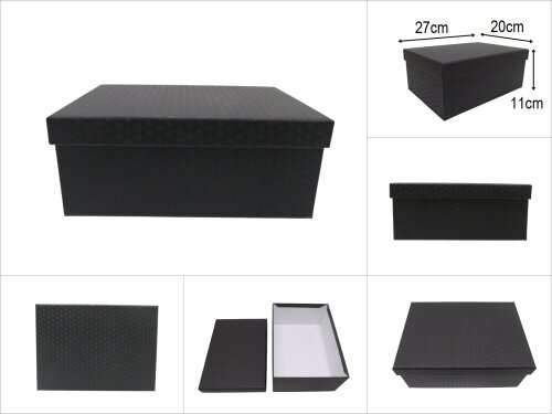 sd26225 siyah renkli kabartma no5 desenli hediye&saklama kutusu - 