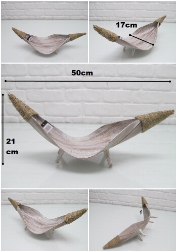 sd26831 dekoratif beyaz/kahve boyalı palmiye obje - 