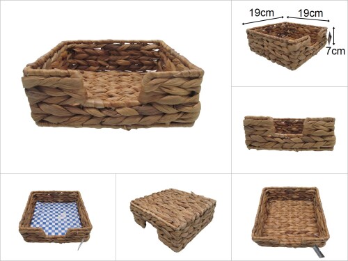 sd27062 hasır sepet kare peçetelik - 