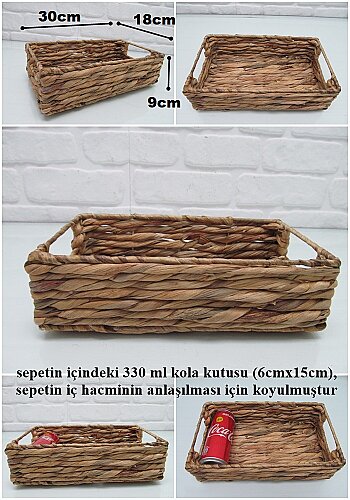 sd28053 dekoratif no1 raf düzenleyici organizer hasır sepet - 