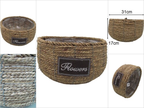 sd28077 dekoratif no3 yuvarlak hasır sepet - 