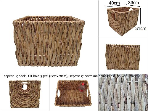 sd29223 dekoratif no1 düzenleyici derin hasır sepet - 