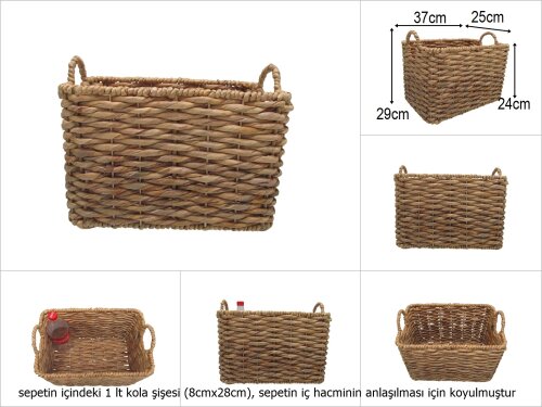 sd29226 dekoratif no1 düzenleyici derin hasır sepet - 