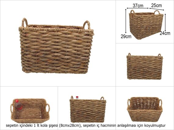 sd29226 dekoratif no1 düzenleyici derin hasır sepet - 1