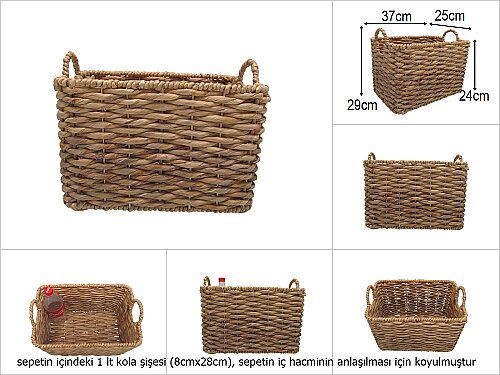 sd29226 dekoratif no1 düzenleyici derin hasır sepet - 