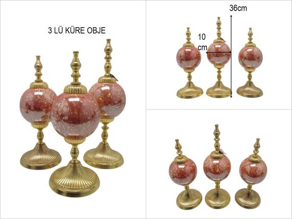 sd29534 dekoratif 3 lü top obje - 1