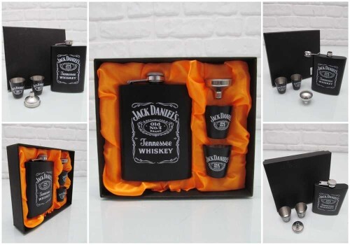 sd29800 paslanmaz çelik matara,2 shot bardak ve dolum aparatı - 