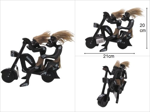 sd29938 dekoratif ahşap motorcu yamyam - 