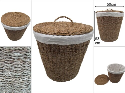 sd30403 yuvarlak hasır kapaklı sepet - 