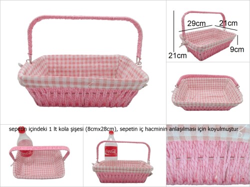 sd30475 katlanan saplı kraft sepet - 