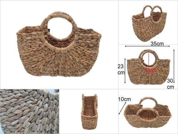 sd30504 dekoratif hasır no1 çanta sepet - 1