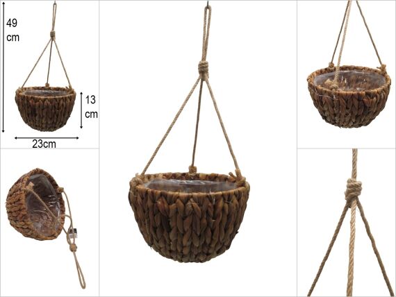 sd30508 dekoratif makrome no2 hasır sepet çiçeklik - 1