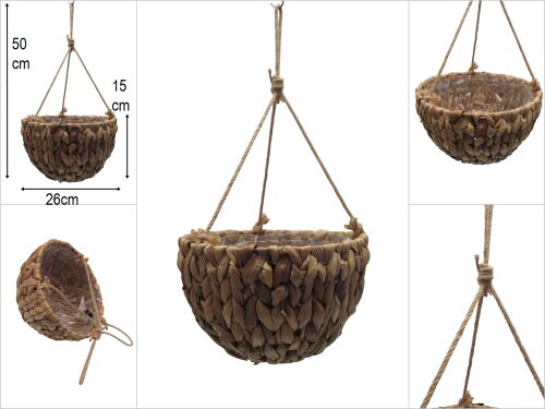 sd30509 dekoratif makrome no3 hasır sepet çiçeklik - 