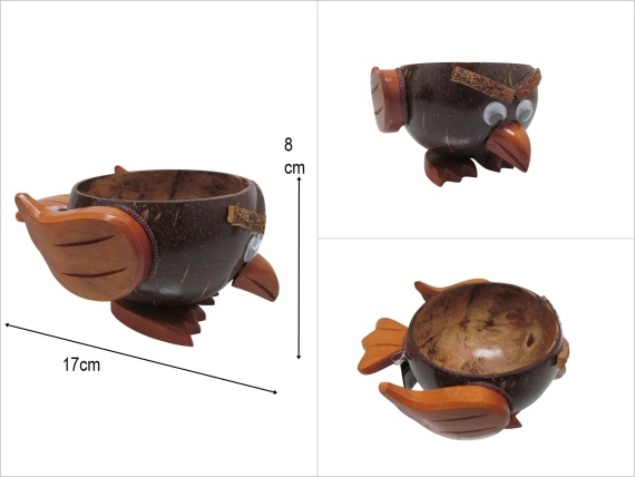 sd30807 ahşap coco angry birds dekoratif kase - 1