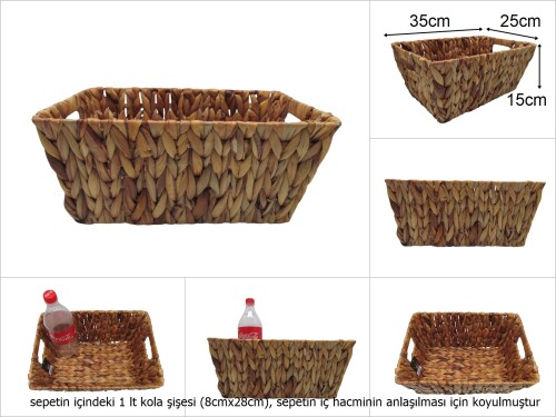 sd33481 dikdörtgen no2 düzenleyici&organizer hasır sepet - 