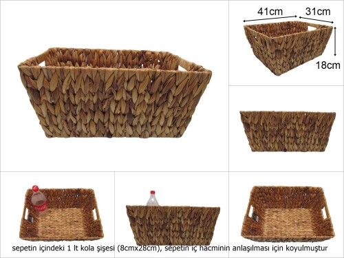 sd33482 dikdörtgen no3 düzenleyici&organizer hasır sepet - 