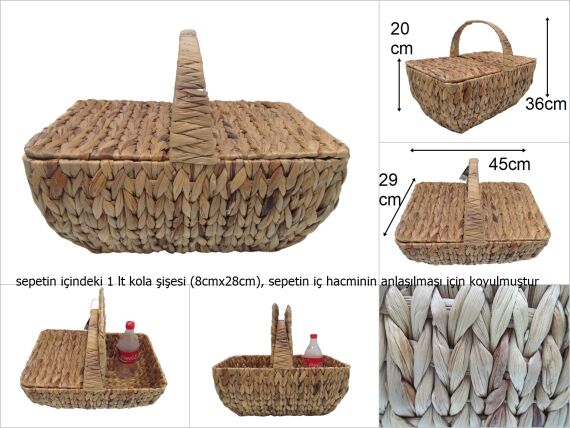 sd33661 hasır kapaklı piknik sepeti - 1