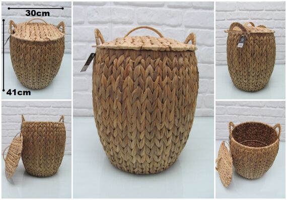 sd33663 dekoratif kapaklı no2 hasır sepet - 1