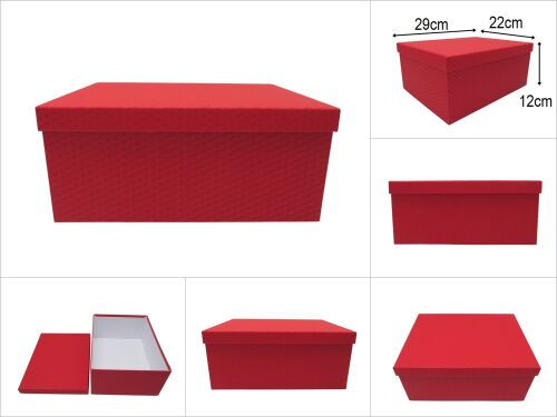 sd34586 kabartma desenli kırmızı no6 karton hediye saklama kutusu - 