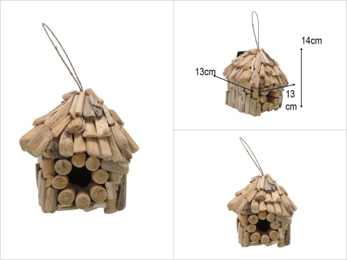 sd34718 ahşap mini kuş yuvası - 