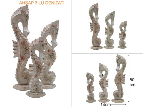 sd35015 otantik üçlü ahşap denizatı - 