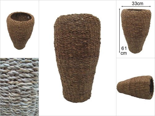 sd35044 dekoratif no2 hasır sepet vazo - 