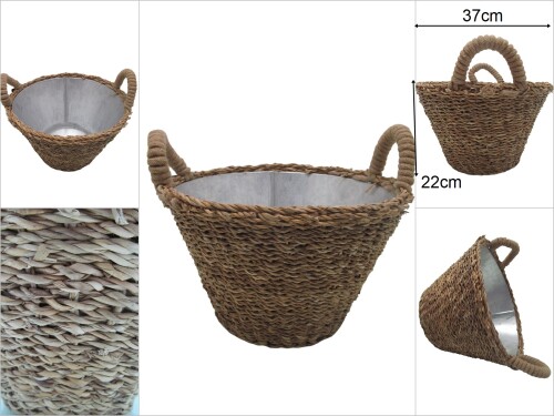sd35406 içi teneke no:2 yuvarlak hasır sepet - 