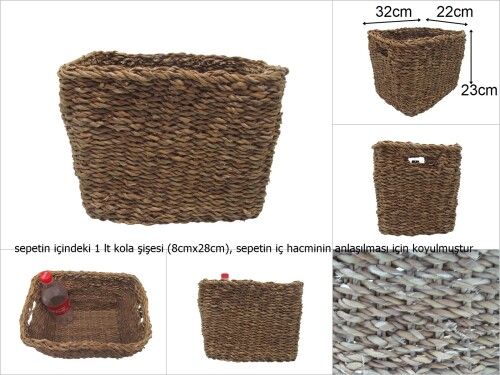 sd35442 dikdörtgen no:1 hasır sepet - 