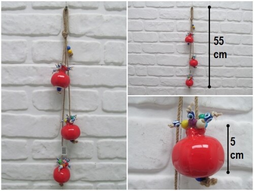 sd35891 nazar boncuklu 3 lü seramik nar - 