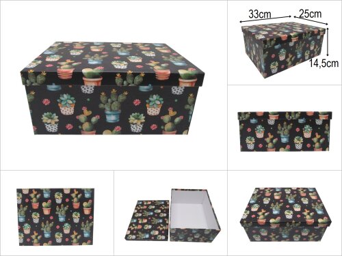sd36074 kaktüs desenli no8 dikdörtgen hediye&saklama kutusu - 