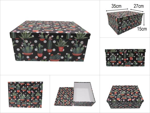 sd36028 kaktüs desenli no9 dikdörtgen hediye&saklama kutusu - 1