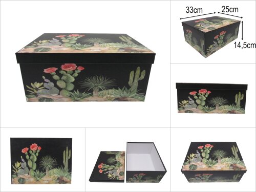 sd36037 kaktüs desenli no8 dikdörtgen hediye&saklama kutusu - 