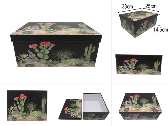 sd36037 kaktüs desenli no8 dikdörtgen hediye&saklama kutusu - 1