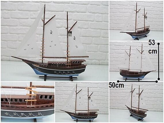 sd36262 dekoratif ahşap yelkenli - 1